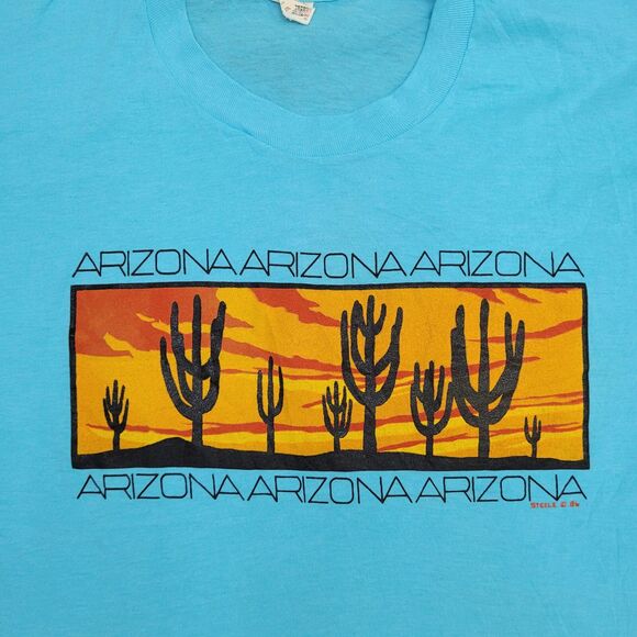 Vintage 1989 Arizona Shirt Womens XL 21x27 Blue - Picture 11 of 13